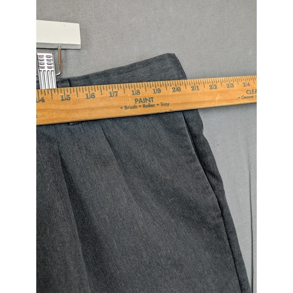 Dockers Signature Dark Gray‎ Straight-Fit Flat Front Gray Men's 42 x 32